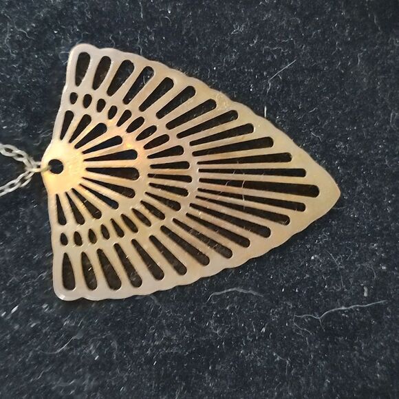 Repurposed Golden Arrow Legacy Brass Necklace - Picture 3 of 4